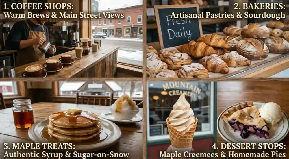 Best Coffee Shops, Bakeries, Maple Treats, and Dessert Stops in Woodstock