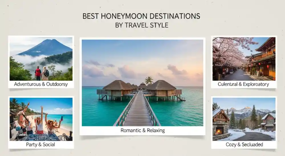Best Honeymoon Destinations by Travel Style