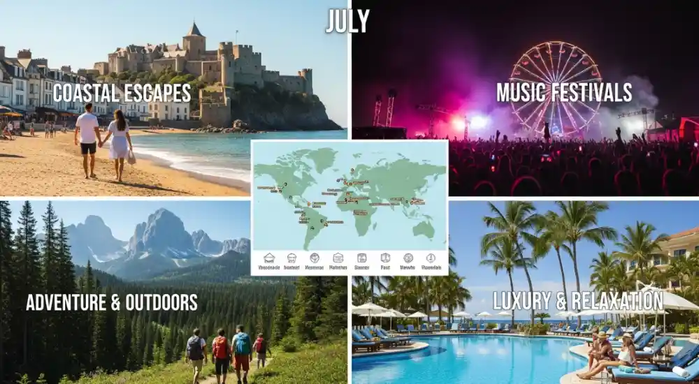 Best Places to Visit in July by Travel Style