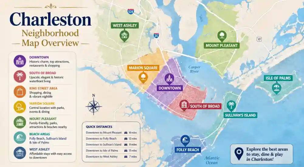 Charleston Neighborhood Map Overview