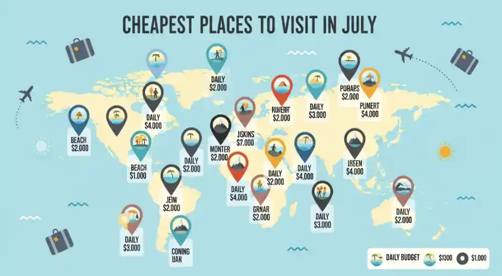 Cheapest Places to Visit in July