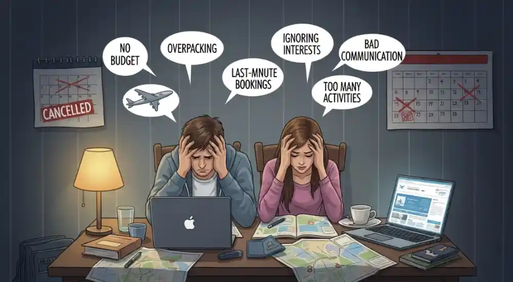 Common Mistakes Couples Make When Planning Romantic Trips