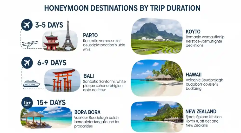 Honeymoon Destinations by Trip Duration