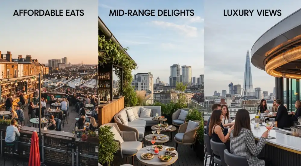 Rooftop Bars in London by Budget