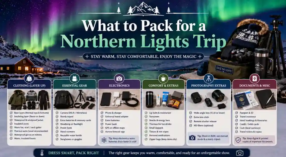 What to Pack for a Northern Lights Trip