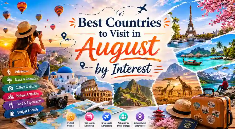 Best Countries to Visit in August by Interest