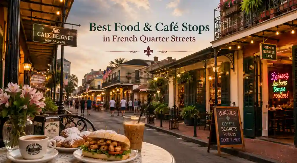 Best Food & Café Stops in French Quarter Streets