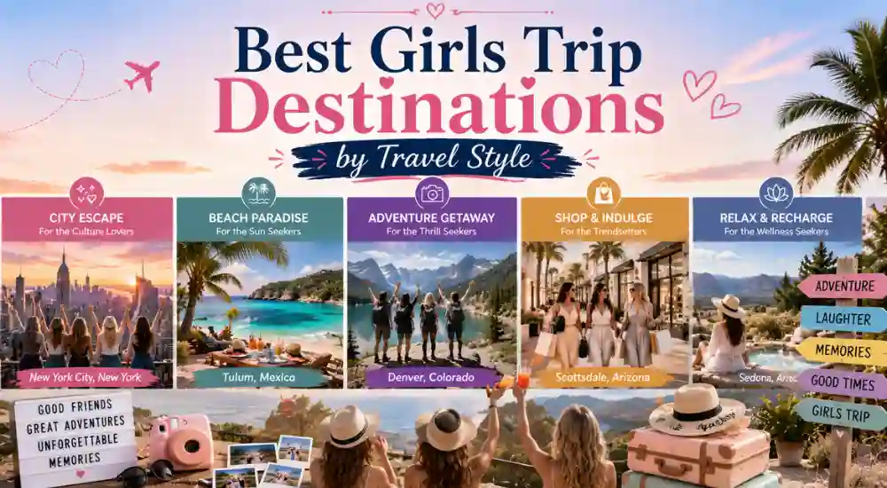 Best Girls Trip Destinations by Travel Style
