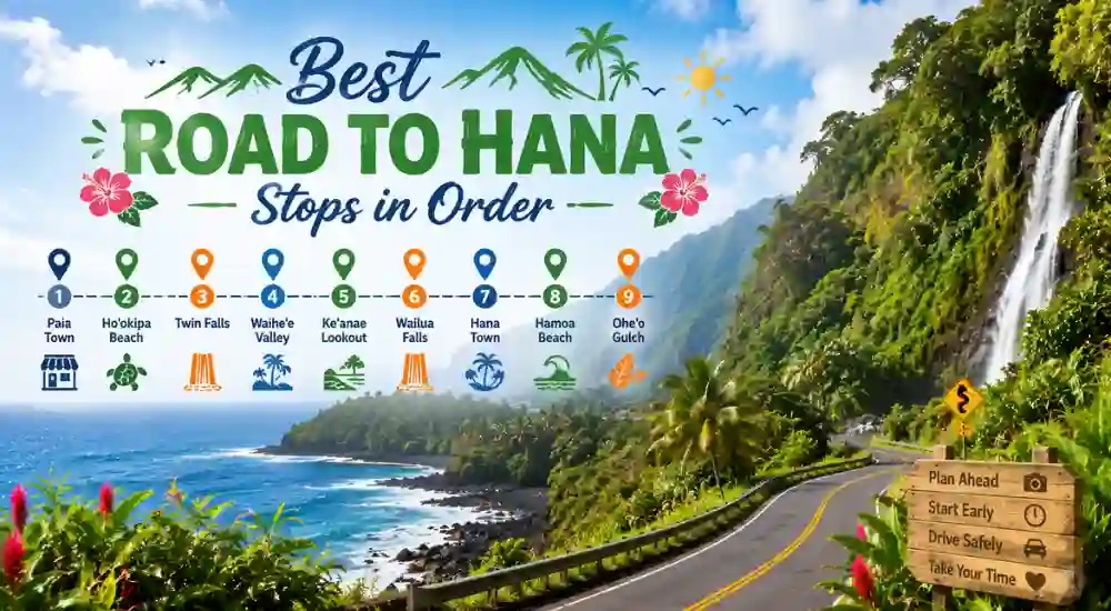 Best Road to Hana Stops in Order