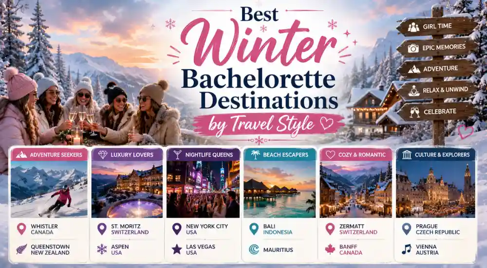 Best Winter Bachelorette Destinations by Travel Style