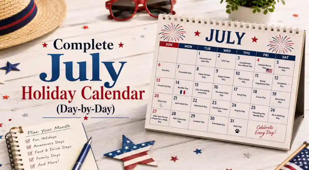 Complete July Holiday Calendar (Day-by-Day)