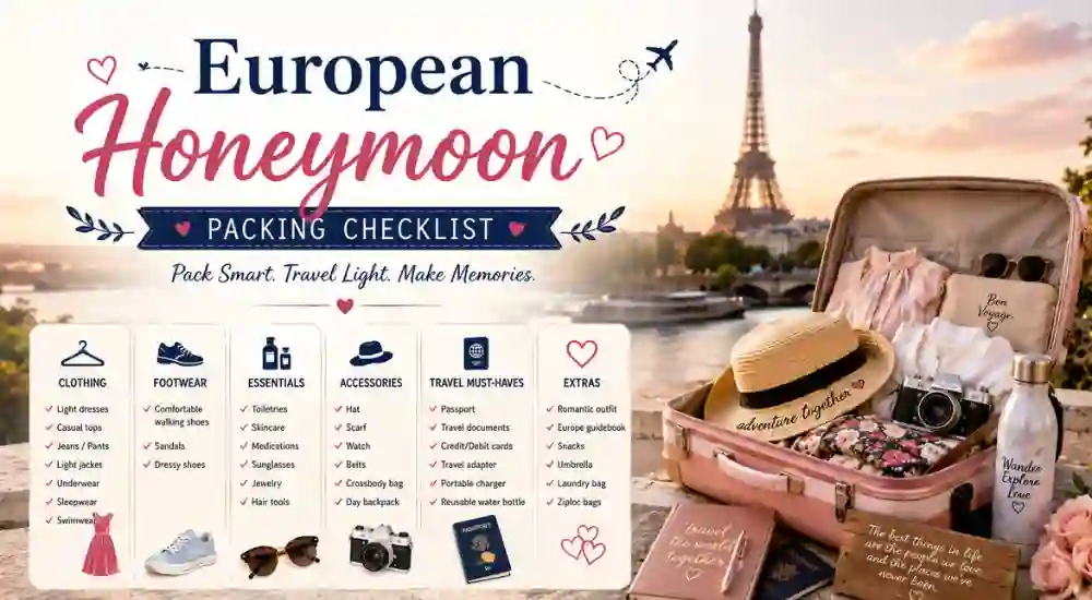 European Honeymoon Packing Checklist