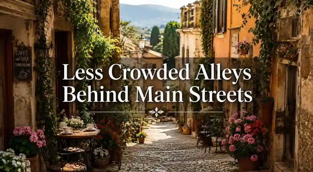 Less Crowded Alleys Behind Main Streets