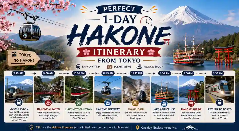 Perfect 1-Day Hakone Itinerary from Tokyo