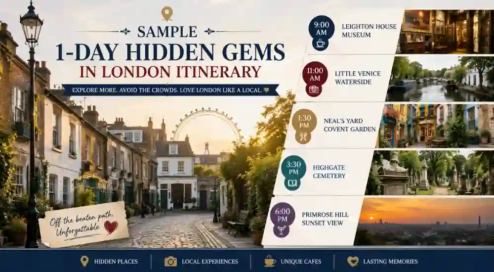 Sample 1-Day Hidden Gems in London Itinerary