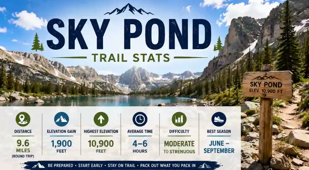 Sky Pond Trail Stats