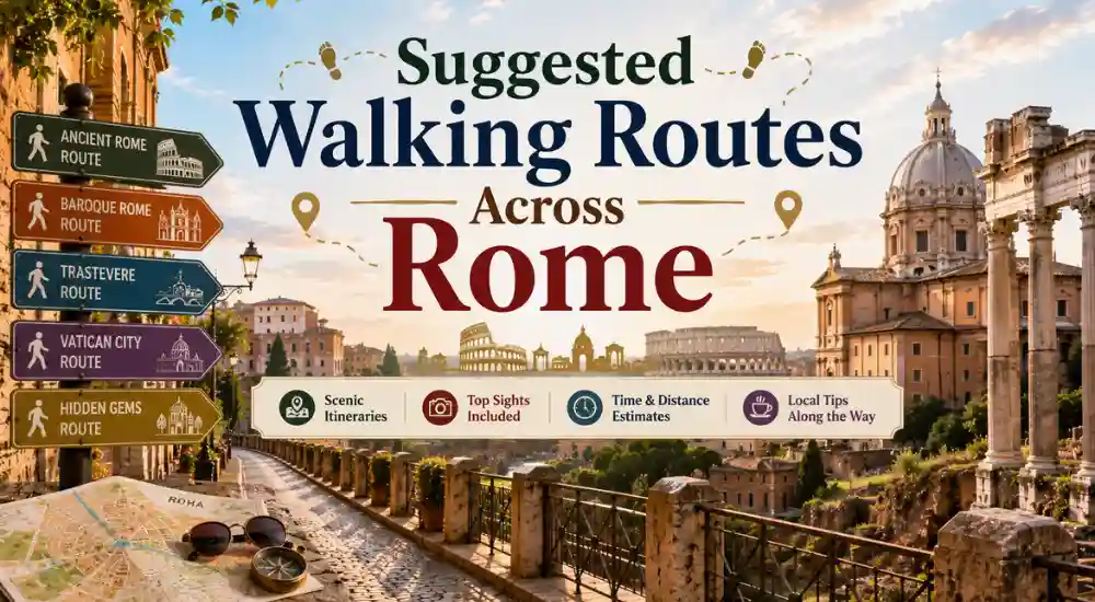 Suggested Walking Routes Across Rome
