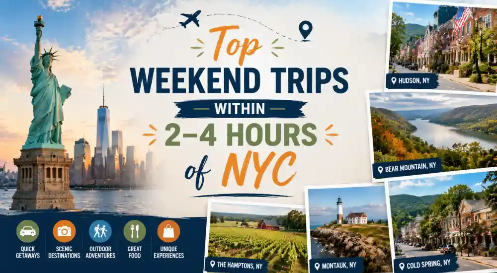 Top Weekend Trips Within 2–4 Hours of NYC
