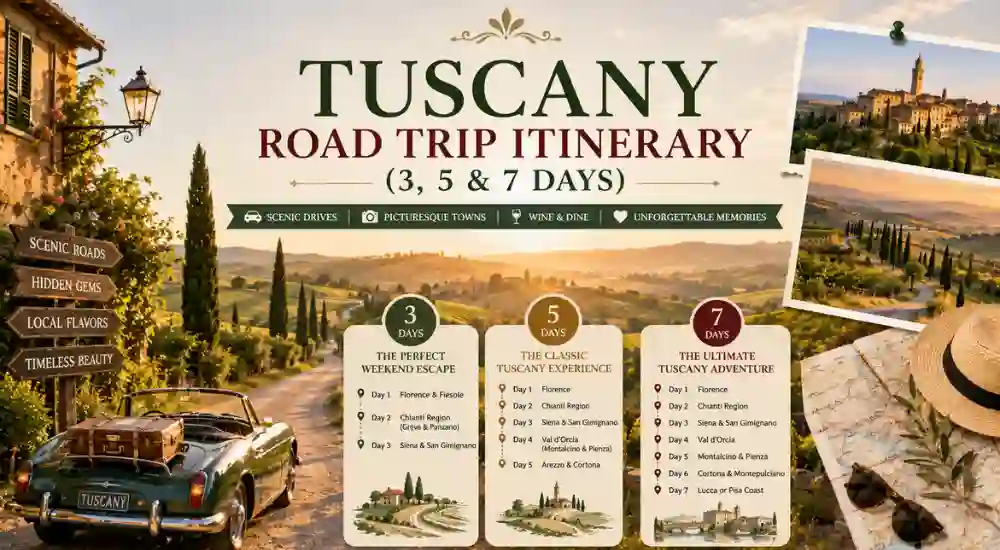 Tuscany Road Trip Itinerary (3, 5 & 7 Days)