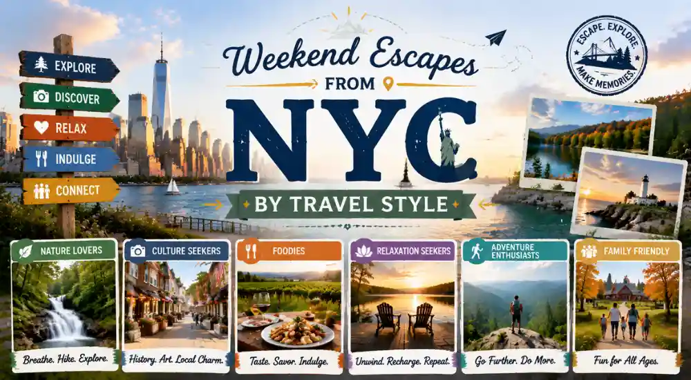 Weekend Escapes from NYC by Travel Style