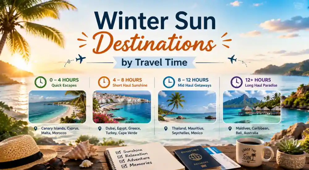 Winter Sun Destinations by Travel Time