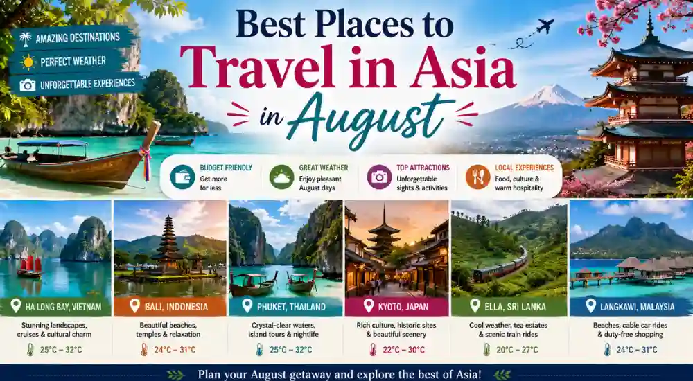 Best Places to Travel in Asia in August