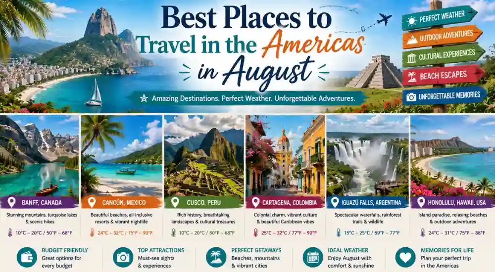 Best Places to Travel in the Americas in August