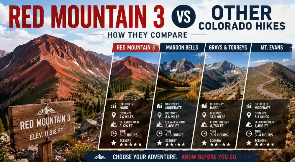 Red Mountain 3 vs Other Colorado Hikes