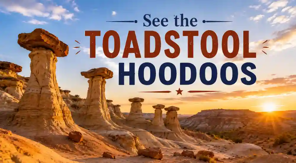 See the Toadstool Hoodoos