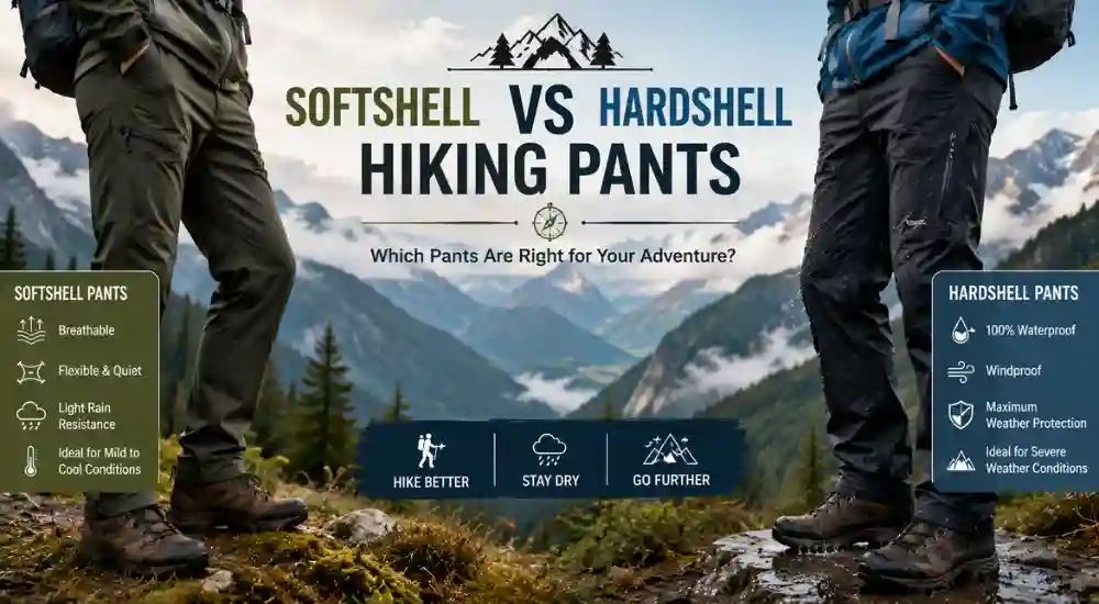 Softshell vs Hardshell Hiking Pants