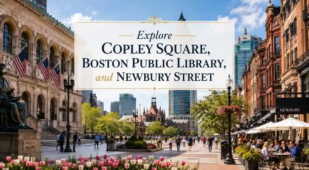 Explore Copley Square, Boston Public Library, and Newbury Street