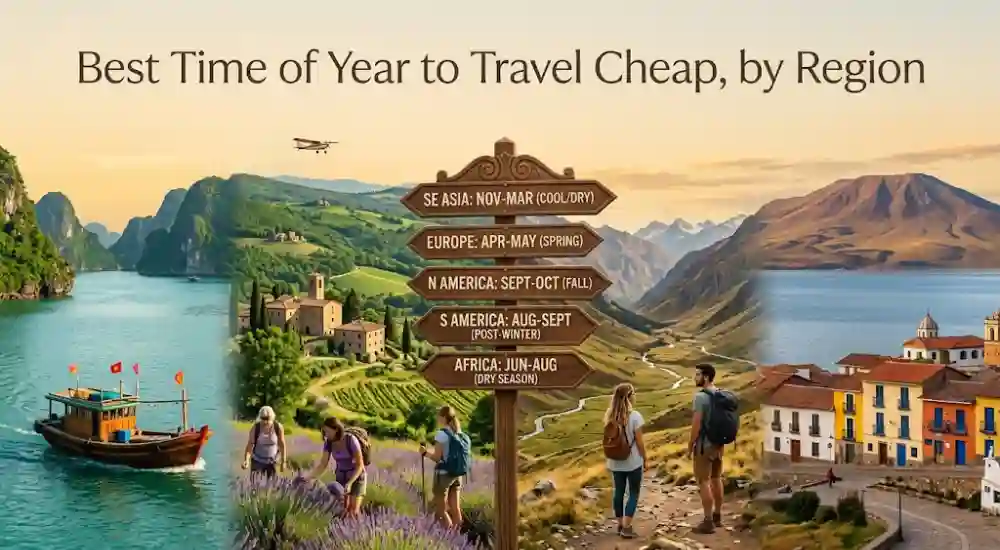 Best Time of Year to Travel Cheap, by Region
