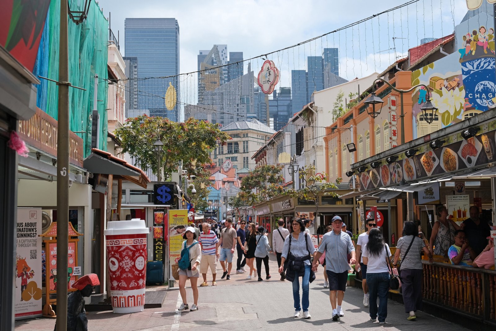 Pagoda Street in Chinatown, Singapore, decorated for Chinese New Year
