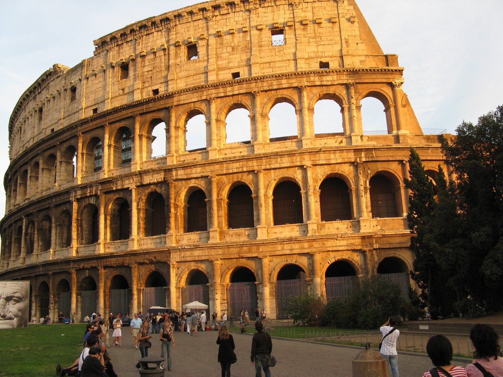 The Colosseum in Rome at sunset
