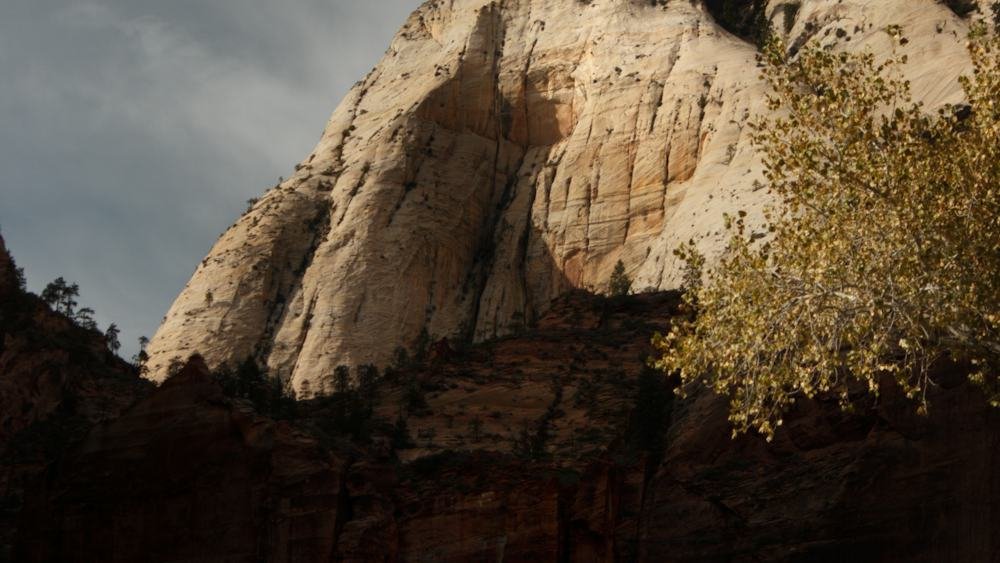 Sunlit red sandstone cliffs near Zion National Park, Utah, a top USA glamping destination